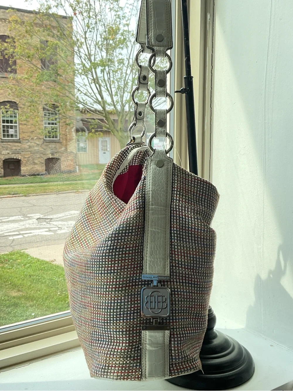 Woven Multicolor Hobo Shoulder Bag